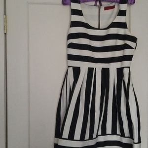 Black and off white dress
